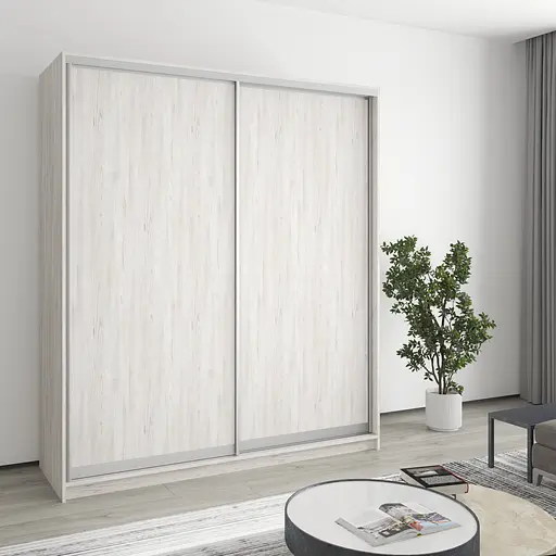 Шафа-купе дводверна MebelStar Комбо AL 2ДСП 180x45x210 см Аляска сірий (MBS-2697)