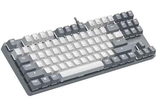 Клавіатура ігрова механічна GamePro MK-110-G USB Hot-Swap Outemu Red Switch Gray-White - фото 3