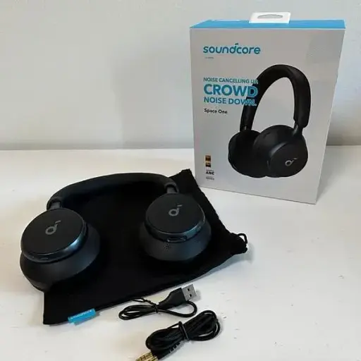 Навушники з мікрофоном Anker SoundCore Space One Jet Black (A3035G11) - фото 5