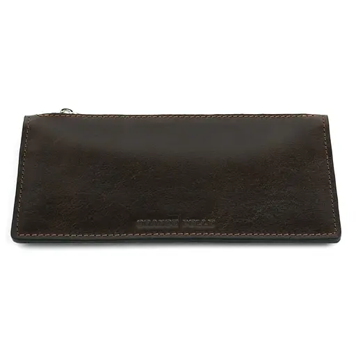 Кошелек клатч мужской кожаный на молнии Grande Pelle 10х20х2.5 см sum0028470 - фото 7