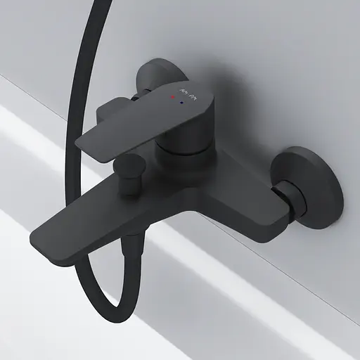 Смеситель для ванны и душа AM.PM Gem черный (F90E10022) - фото 3