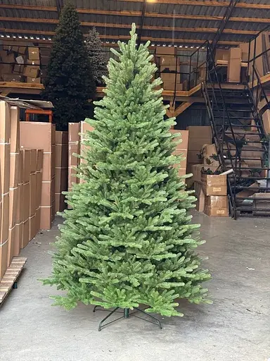 Штучна пухнаста лита ялинка Лісова казка люкс на шарнірах (висота 2.20м) Зелена - фото 3