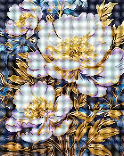 Набір з алмазною мозаїкою на підрамнику Елегантні квіти Ideyka AMO8152, 40x50 см