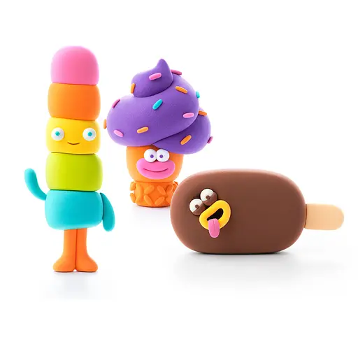 Набір пластиліну що самостійно твердіє Ліпака Файні Морозивка Тепльодик Торнадик Чоко Бро (60056-UA01) - фото 3