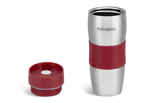 Термокухоль Edenberg з нержавіючої сталі червоний 380 мл EB-621 - фото 2
