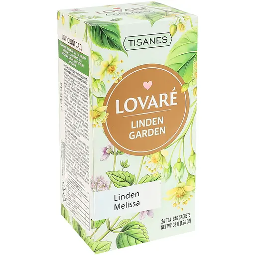Чай трав'яний Lovare Linden Garden Tisanes 24х1,5 г