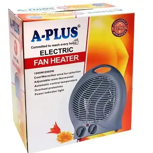 Тепловентилятор A-Plus 2124 побутовий нагрівач дуйчик - фото 3