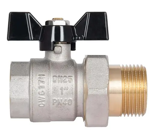 Кран шаровой Thermo Alliance "Американка" Base 1" ВН прямой, PN40, бабочка SD221W25 - фото 3