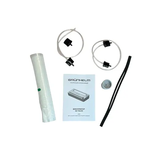 Бытовой вакууматор Grunhelm GV 104 BI ширина герметизации 2 мм Упаковщик для сухих влажных пищевых продуктов Серый - фото 8