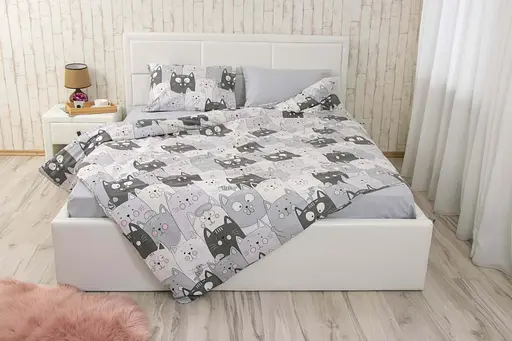 Комплект постельного белья Руно евро "Grey Cat" бязь 845.114Б_Grey Cat - фото 3