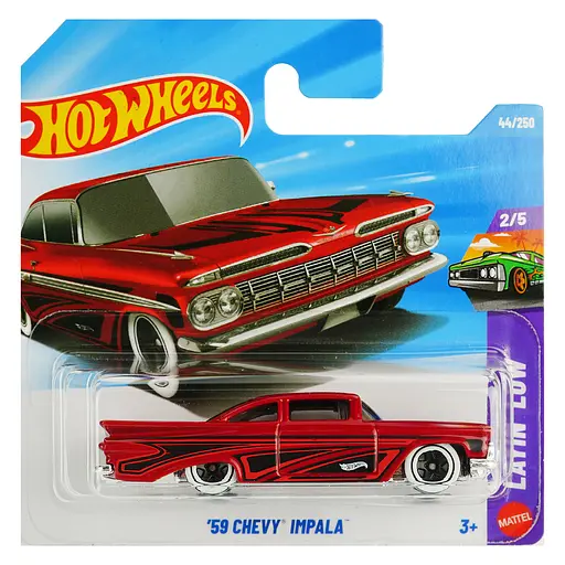 Базовая машинка Hot Wheels Layin Low 59 Chevy Impala красная (5785) JJJ15-N522