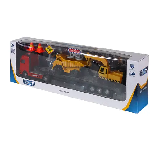 Ігровий набір Автоперевізник TechnoDrive 541757.270 самоскид, екскаватор - фото 11