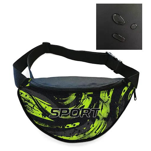 Сумка-бананка мужская/женская Sport 32×16 см с расширителем поясная сумка или сумка через плечо (02888)