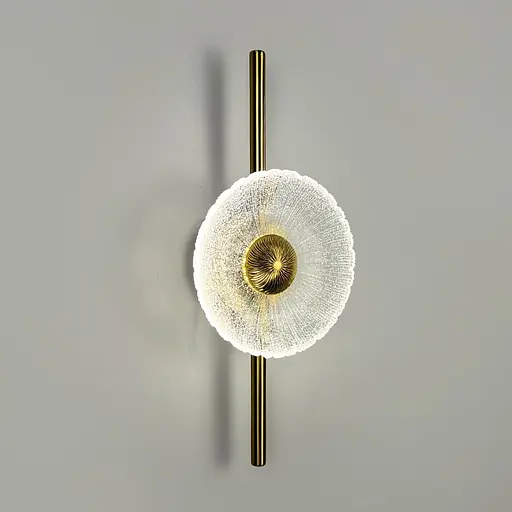 Елегантне декоративне латунне бра з імітацією квітки Line F Арт. B058/1 AB - фото 7