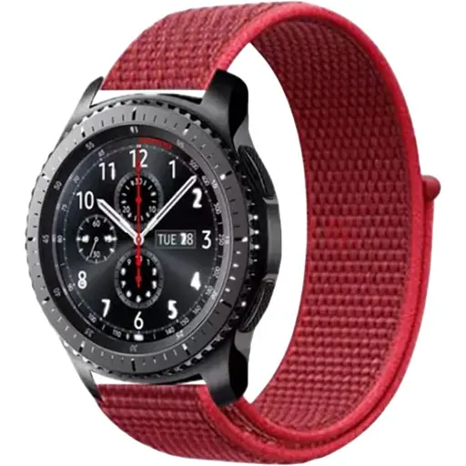Ремешок DK CDK для Garmin Vivomove Sport 20mm Nylon Sport Loop (012415) (red) - фото 2