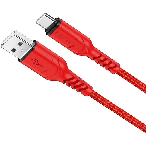 Кабель Hoco X59 USB to Type-C 3A 1 м nylon TPE connectors Красный - фото 1