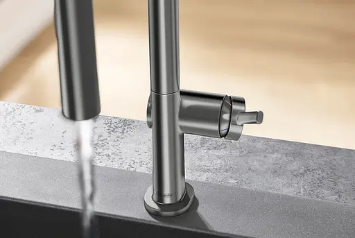 Змішувач Hansgrohe Talis 210 2jet кухонний з витяжним виливом Sbox 72801340 Brushed Black Chrome Шліфований чорний хром - фото 3