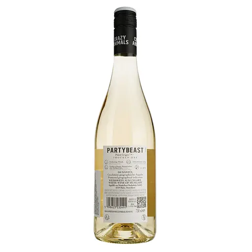 Вино Crazy Animals Partybeast Pinot Grigio, 12%, 0,75 л (839498) - фото 4