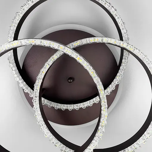 LED світильник coffee на 3 кільця з хромованою смужкою d30 см Line.F A 55063/3С RGB CF+CR - фото 5