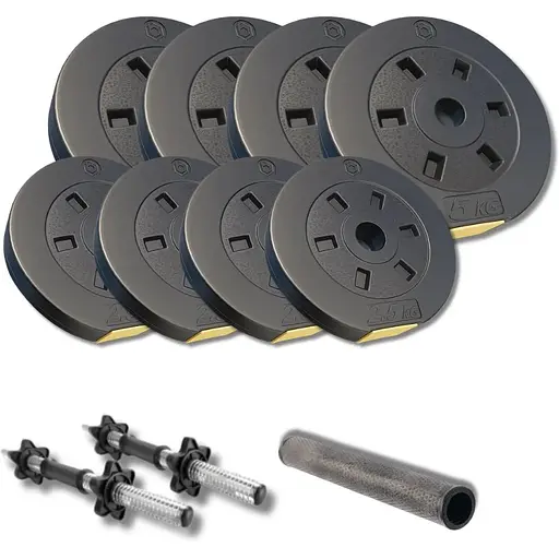 Набор гантели-штанга 2в1 Besport PowerPro 32кг с переходником