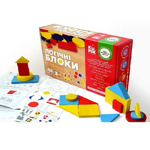 Логічні блоки 48 шт. (по методиці Дьенеша) Ігротеко, 900408 - фото 2