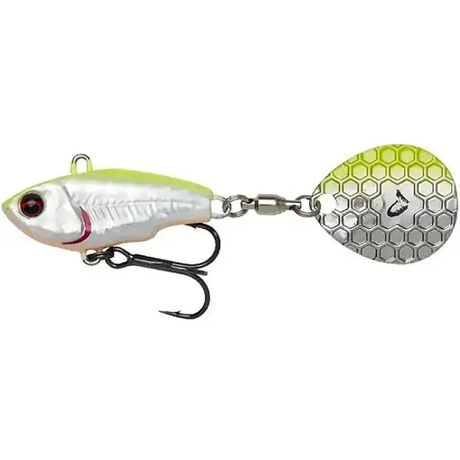 Тейл-спінер Savage Gear Fat Tail Spin 80mm 24.0g Салатовий/білий (1013-1854.44.58)