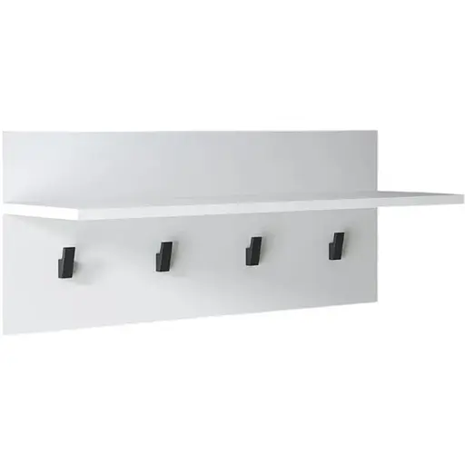 Вешалка настенная VAYS для одежды на 4 крючка с полкой M-46