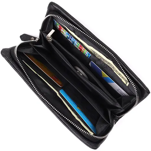 Жіночий шкіряний гаманець-клатч із відділенням під телефон ST Leather 20х10.5х3 см acs0029657 - фото 6