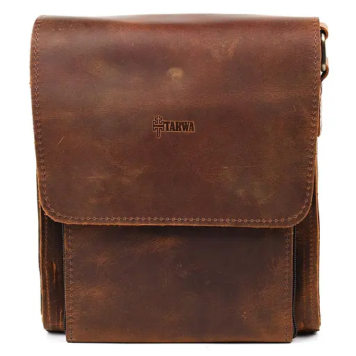 Чоловіча шкіряна сумка через плече TARWA 26х22х6 см sum0025695 - фото 1