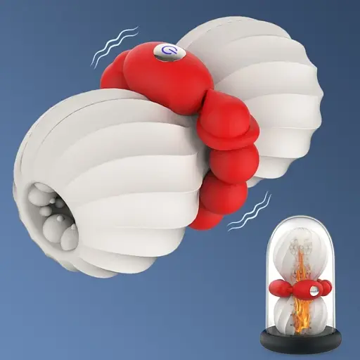 Мастурбатор I'MCUM Hot Squeeze з підігрівом та віброкільцем Білий (IM-FJB222) - фото 4