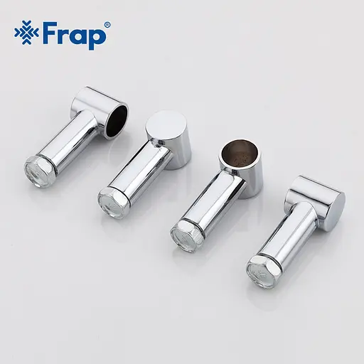 Полиця Frap скляна подвійна кутова 250x250 F1907-2 1/10, Хром - фото 4