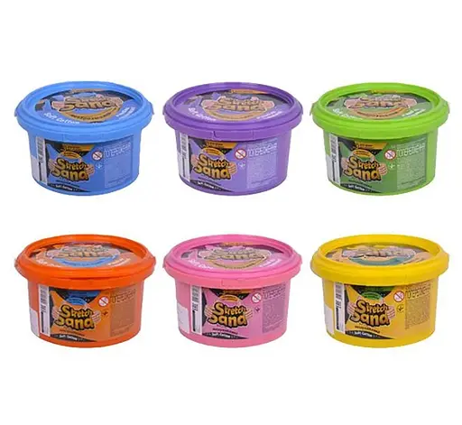 Кінетичний пісок "Stretch Sand" STS-02-01U Danko Toys 400 гр, у відрі (4823102804736) МІКС - фото 1