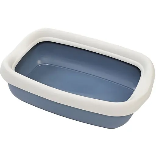 Туалет для котів з рамкою MPS Beta Small Dark Blue 43х31х12 см