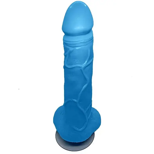 Крафтове мило-член із присоскою Чистий Кайф Blue Size L - фото 2