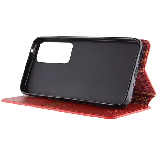 Кожаный чехол-книга GETMAN Cubic (PU) для Samsung Galaxy M35 5G Красный - фото 6