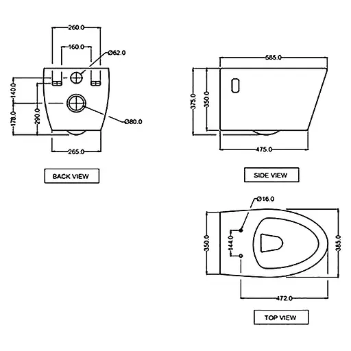 Унитаз подвесной Jaquar Vignette Prime Rimless VGS-WHT-81953 с сидением Soft Close, Белый - фото 2