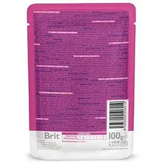 Влажный корм Brit Premium Cat Pouch для кошек с курицей и индейкой 100 г - фото 2