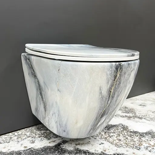 Подвесной унитаз VBI Vulcano granit VBI-020405, Мрамор - фото 5