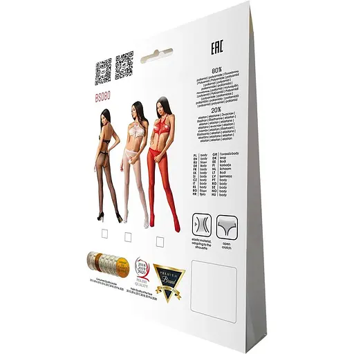 Відкритий бодістокінг Passion BS080 Black - фото 10