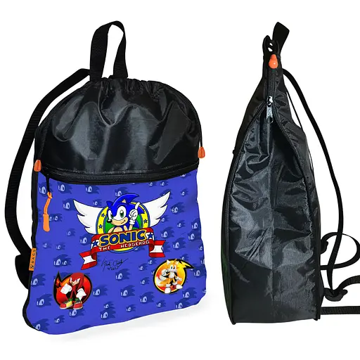 Школьный рюкзак детский Супер Соник + Сумка для обуви спортивной формы рюкзак-мешок для мальчика (01839) - фото 2