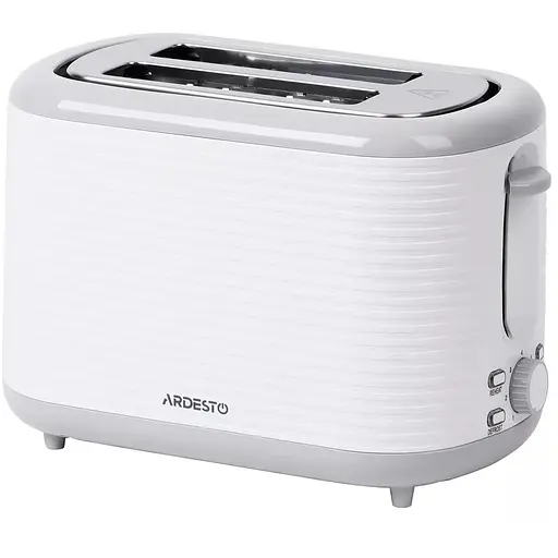 Тостер Ardesto T-F17WG, White, 930W, 2 тости, 2 відділення, 7 режимів підсмажування, розморожування