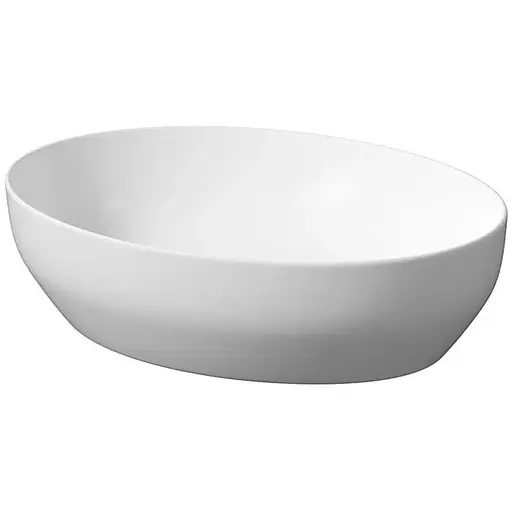 Умивальник на стільницю Cersanit Larga еліпс 50x38 білий матовий K677-017 - фото 1