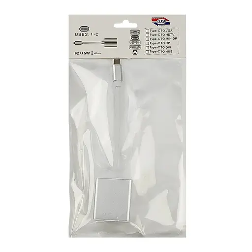 Адаптер перехідник Type-CVGA білий - фото 3