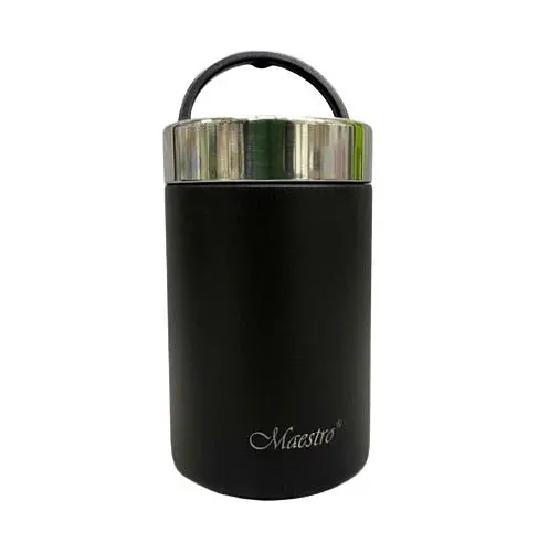Термос харчовий Maestro MR-1649-75 з нержавіючої сталі 750 мл Чорний - фото 3