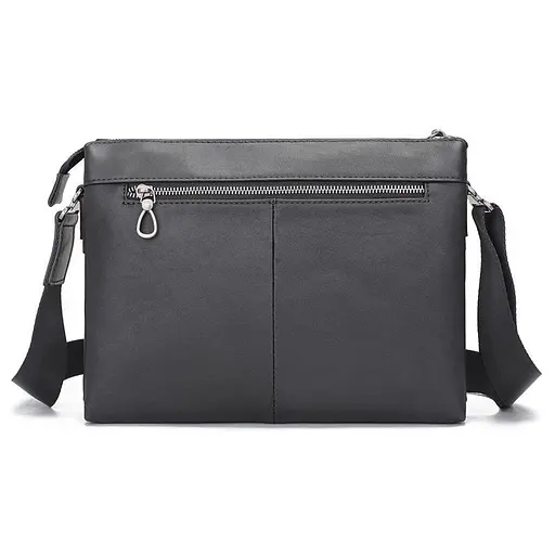 Кожаная мужская сумка через плечо John McDee 30.5х10х24 см sum0025737 - фото 5