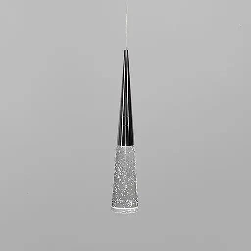 Подвес хромированный с прозрачным элементом с эффектом пузырьков воды Line F | Ст. A264-60*360 CH - фото 3