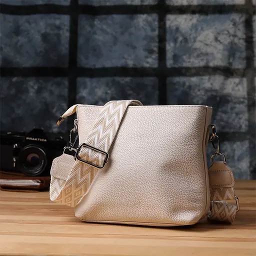 Повседневная плечевая сумка Vintage из натуральной кожи 22х17.5х7.5 см sum0027582 - фото 10