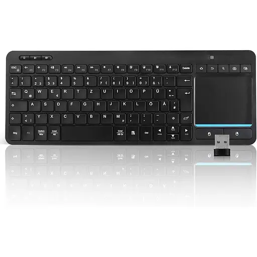 Бездротова Bluetooth-клавіатура Bnnwa з сенсорною панеллю, бездротова клавіатура для телевізора з сенсорним екраном Multi-Touch