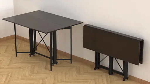 Стіл-книга трансформер Спайдер Ferrum-decor 750x1150x880 Чорний метал ДСП Венге Магія 16 мм (FRD-105632) - фото 7