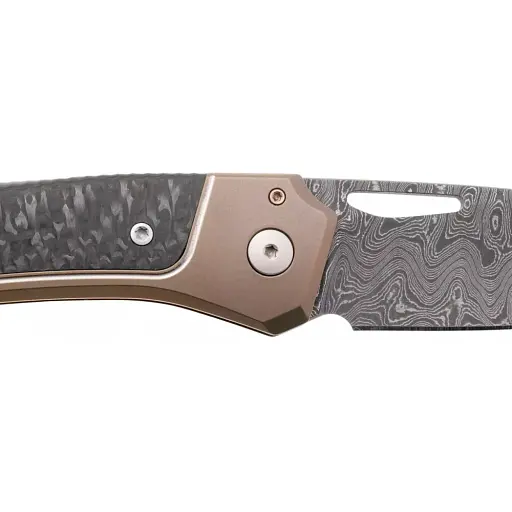 Ніж Lionsteel Twain Damascus Titanium Carbon Fiber Bronze - фото 4